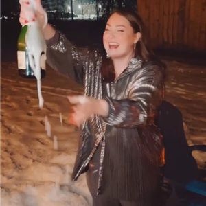 Plus Size Chrome Plisse Set